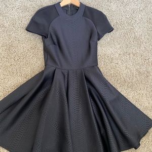 Ted Baker Black Neoprene Snakeskin dress size 1
